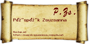 Püspök Zsuzsanna névjegykártya